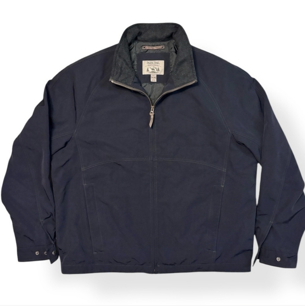PACIFIC TRAIL Black Performance Jacket Zip Front Quilted Lining